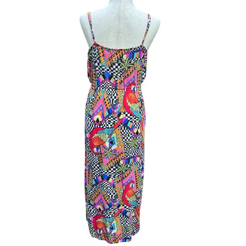 Mara Hoffman Swim Collection Parrot Print Midi Dress Size M – Tropical Festival - Picture 8 of 12